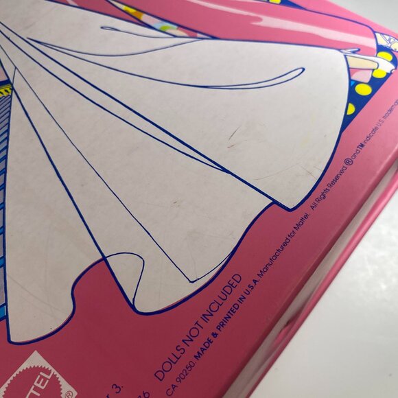 Vtg 1977 Barbie Fashion Doll Trunk Storage Carrying Case Superstar Dresses Image - Picture 6 of 11